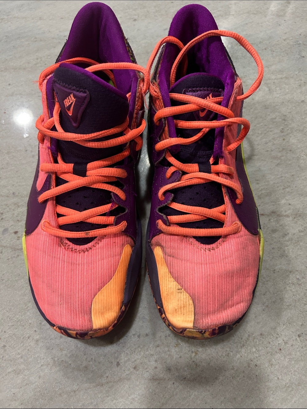 Nike Zoom Freak 2 - Bright Mango, Purple - Men’s Size 7.5
